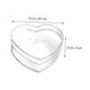 NULYLU 5pcs Acrylic Heart Candy Storage Boxes with Lids, Wedding Favor Party Treat Containers, 8.5x8x4cm Candy Holder for Valentines Day and Packaging view 2