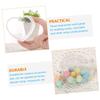 NULYLU 5pcs Acrylic Heart Candy Storage Boxes with Lids, Wedding Favor Party Treat Containers, 8.5x8x4cm Candy Holder for Valentines Day and Packaging view 3