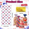 4th of July Cellophane Treat Bags, 120 PCS 4th of July Gift Bag, Patriotic Treat Bags, Plastic Red Blue and White Candy Cookie Goodie Snack Bag for Independence Day Fourth of July Party Favor Supplies view 2