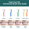 50 Angle Interdental Brushes with Extended Handle, Extra Tight(0.6mm) view 2