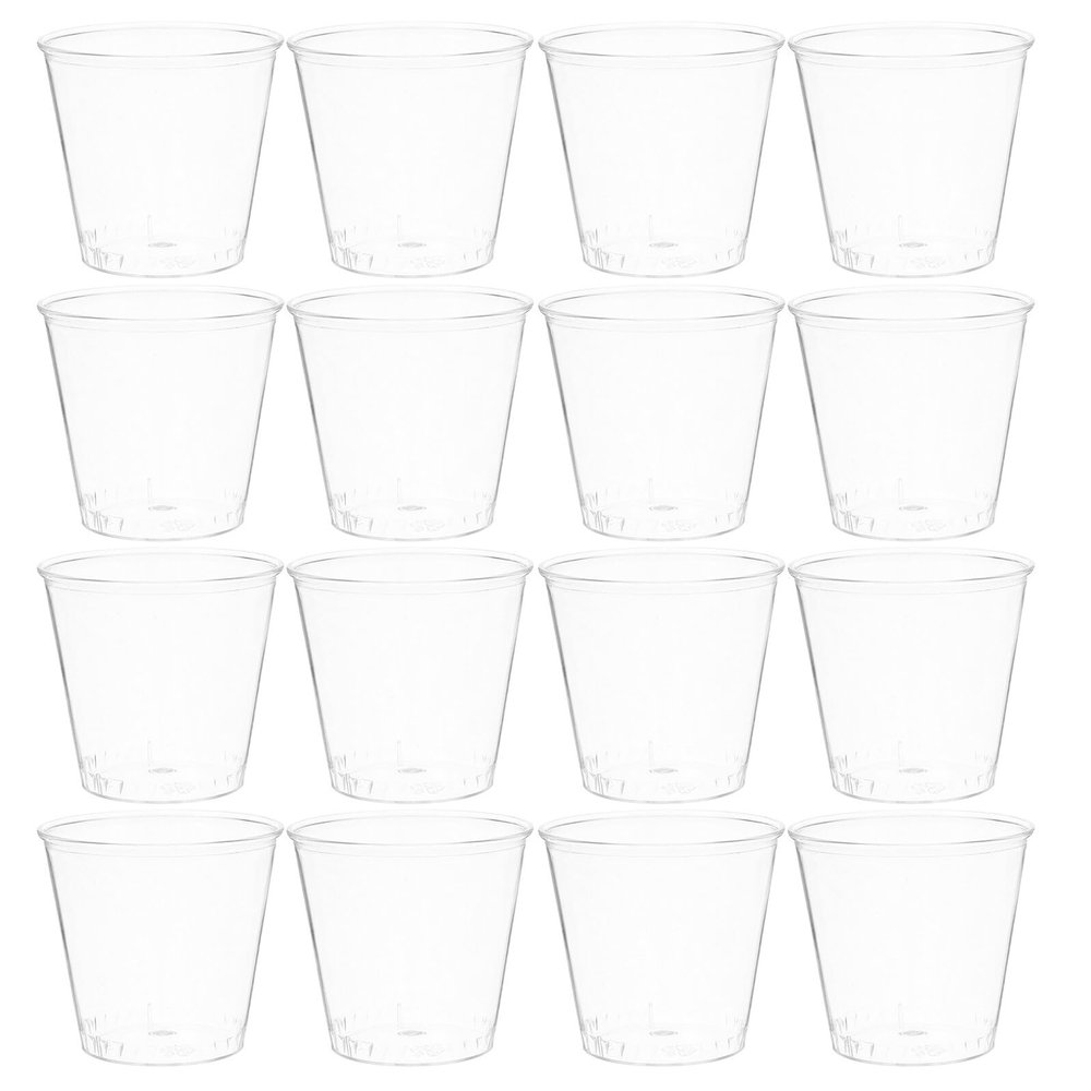 Abaodam Crystal Food-grade Plastic Shot Glasses, 30ml Disposable Plastic Tumblers, 100pcs Bulk Party Cups for Weddings, Cold Beverages, Cocktails, and Iced Drinks