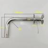 Stainless steel SS304 3/4" (19mm outer diameter) with 1.5" tee clamp straw for home brewing, clover arm (straw only)( 2clamp) view 3