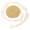 DEFANEX Iridescent Organza Ribbon (1-1/2" x 49 Yards, Gold) Shimmer Fishtail Fabric Ribbons - Sparkly Practical, for Wedding Party Cake Flower DIY Decorations view 1