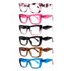 VisiWell 6 Pack Reading Glasses for Women,Fashion Eyeglasses,Blue Light Reading Glasses Anti Eyestrain for Women,Cheaters (6 Mix Color, 0.00, x) view 1
