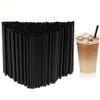 [1000 Pcs] Black Disposable Drinking Plastic Straws - 8.25'' Long 0.24'' Diameter Coffee Cocktail Bar Juice Bulk Straws for 16oz 20oz Cups view 1
