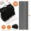 [1000 Pcs] Black Disposable Drinking Plastic Straws - 8.25'' Long 0.24'' Diameter Coffee Cocktail Bar Juice Bulk Straws for 16oz 20oz Cups view 2
