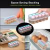 BawnBox 4PCS Peptide Case for Fridge 10-Slot, 3ml Vial Storage Case for Refrigerator, Insulin Cooler Travel Case TSA Approved, 3ml Peptide Vial Storage Holder for Insulin, GLP-1, Peptides - Clear view 3