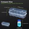 BawnBox 4PCS Peptide Case for Fridge 10-Slot, 3ml Vial Storage Case for Refrigerator, Insulin Cooler Travel Case TSA Approved, 3ml Peptide Vial Storage Holder for Insulin, GLP-1, Peptides - Clear view 4