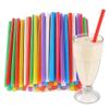 [100 Pcs] Disposable Colorful Boba Smoothie Straws - Jumbo Large Plastic Bubble Tea Milkshake Unwrapped Drinking Straws(8.2" long and 0.43" Diameter) view 1