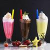 [100 Pcs] Disposable Colorful Boba Smoothie Straws - Jumbo Large Plastic Bubble Tea Milkshake Unwrapped Drinking Straws(8.2" long and 0.43" Diameter) view 3