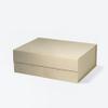 Geoto Bulk 13"X10"X4.52" A4 Deep Luxury Rigid Foldable Magnetic Lid Bridesmaid Gift Box Clothing Packaging (Beige Soft Suede) view 1
