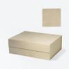 Geoto Bulk 13"X10"X4.52" A4 Deep Luxury Rigid Foldable Magnetic Lid Bridesmaid Gift Box Clothing Packaging (Beige Soft Suede) view 3