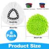 Mop Heads Replacements for Ocedar, Mop Replace Head for o Cedar Easywring 1 Tank, Spin Mop Replacement Head Include 3 Mop Refills Machine Washable Reusable Deep Cleaning and 3 Chenille Mop Pads view 3