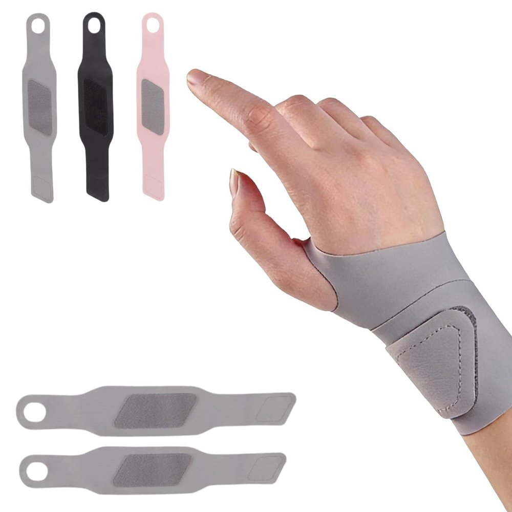 2026 New Adjustable Wrist Wrap Support Wrist Wrap, Flexible Stabilizer for Men, Women, Gym, Fitness, Sports & Daily Use, Elastic Compression Wrap with Thumb Loop, Secure Hook and Loop Closure (Two Grey)