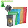 100PCS Customized Stand-Up Zipper Packaging Bags,Transparent Resealable Mylar Pouch,Single-Color Printing for Logo, QR Code & Design (Green, 10 * 15CM/4.0"*6.0"-100PCS-One Color Print) view 3