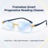 2026 New Blue Auto Focus Glasses Self Adjusting For Women & Men, Intelligent Dual Focus Eye Glasses Far And Near (2pcs) view 2