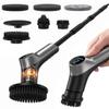 Electric Spin Scrubber for Bathroon,IPX7 Cordless Cleaning Brush with 6 Replaceable Brush Heads,120 Mins Runtime Power Shower Scrubber with Adjustable Extension Handle and Durable Brush Head for Tub view 1
