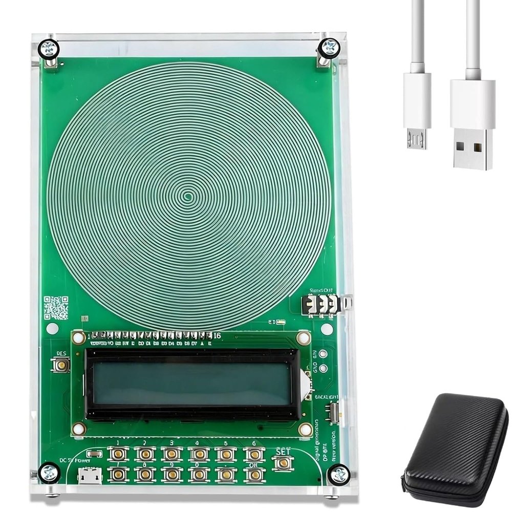 Frequency Generator, 0.01Hz-100000Hz Adjustable Schumann Sine Wave Resonance Generator Ultra Low Frequency Generator with Storage Bag (Green)