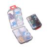 10 Compartment Small Pill Box, Travel Pill Organizer, Travel Medication Holder Dispenser Case Kit, Daily Portable Medicine Vitamin Container (Black) view 2