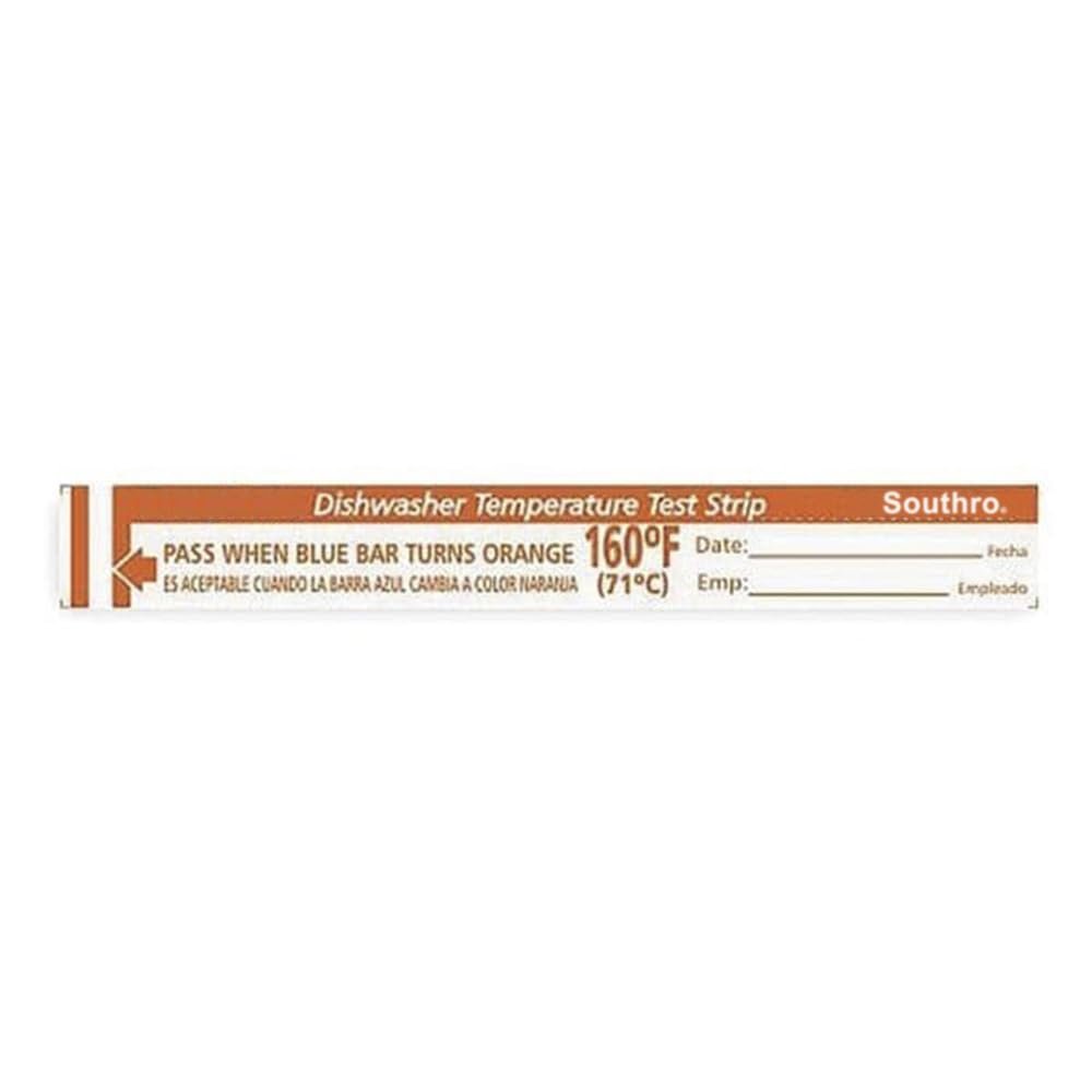 Dishwasher Test Strip, PK25, Standards: FDA, Mfr: 8766-A