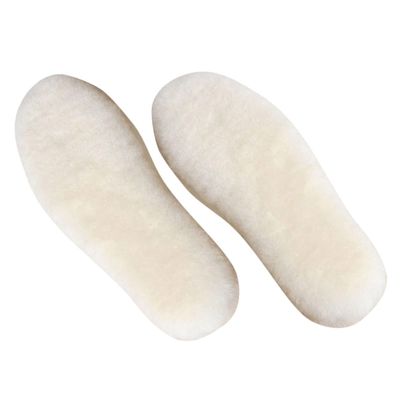 LALAFINA Winter Mens Warm Shearling Boot Insoles, Fluffy Wool-Lined Shoe Inserts for Cold Weather, Size 41 Warm Insoles for Boots