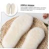 LALAFINA Winter Mens Warm Shearling Boot Insoles, Fluffy Wool-Lined Shoe Inserts for Cold Weather, Size 41 Warm Insoles for Boots view 3