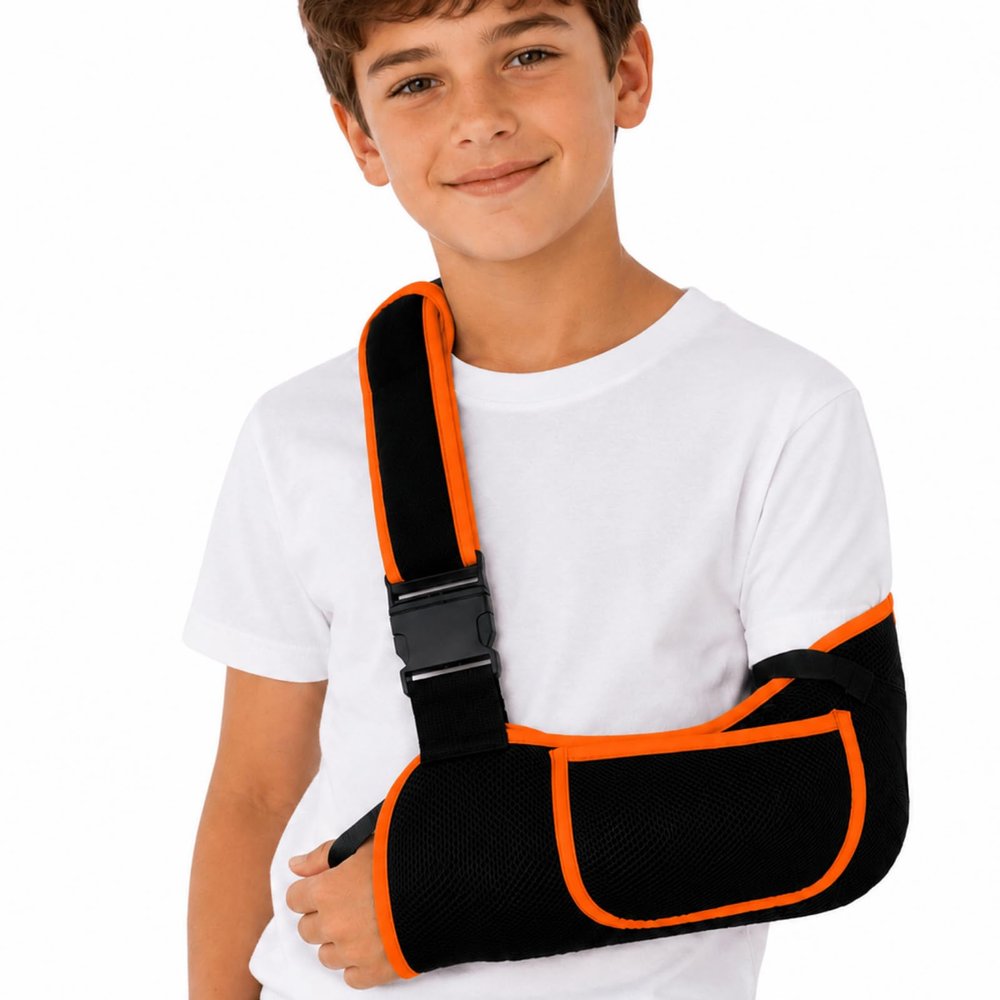 Arm Sling Shoulder Immobilizer, Adjustable Brace for Elbow/Wrist/Torn Rotator Cuff Injury, Left/Right Slings for Kids Women & Men, Clavicle/Forearm Fracture Surgery Supports, Comfortable Padded Harness