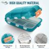 10 Compartment Small Pill Box, Travel Pill Organizer, Travel Medication Holder Dispenser Case Kit, Daily Portable Medicine Vitamin Container (Green) view 2