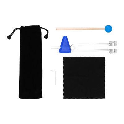 Abaodam Yoga Healing Tuning Fork Set 6pcs Aluminum Alloy Chakra Sound Therapy Instrument with Drumstick, Triangle Silicone Pad, Carrying Bag, and Wrench for Meditation and Relaxation