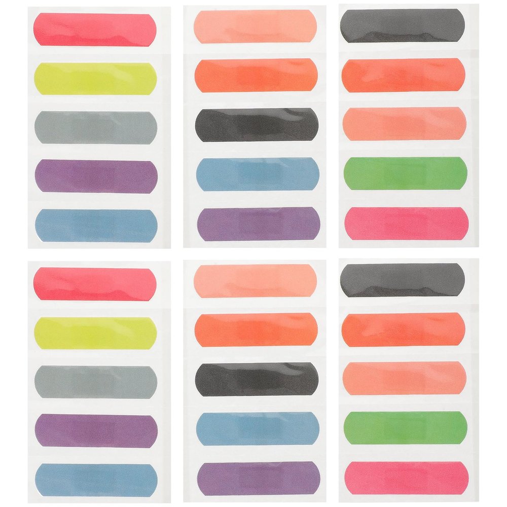 KALLORY 50pcs Small Adhesive Patches, Breathable Waterproof Bandages, Macaron Skin-Friendly First Aid for Outdoor Sports and Camping