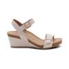 Aetrex Women Naomi Orthopedic Wedge Sandal with Arch Support - Adjustable Leather Wedge Heels Cushioned Footbed Pain Relief Comfort Walking Shoes Off White Stable Fit view 2