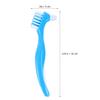 WESIEVYA 5pcs Double Head Denture Toothbrushes Blue, Dual Sided Cleaning Brush for Home Denture Care, Personal Oral Hygiene Tool for False Teeth Maintenance view 2