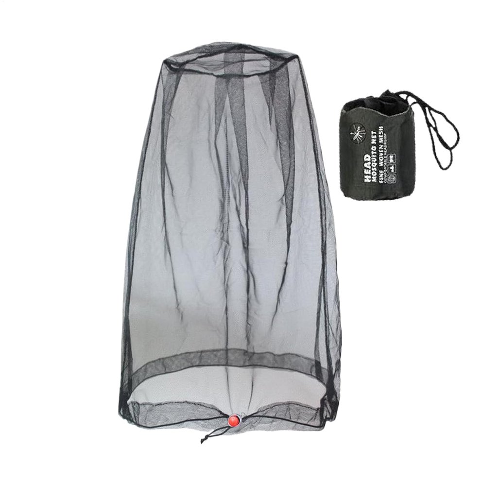 Fly Head Net - Soft Drawstring Breathable Fine Holes, Long Fly Net Hat Lightweight Protection for Men Women Fishing Camping Hiking Gardening Outdoor Activities Guard Comfortable