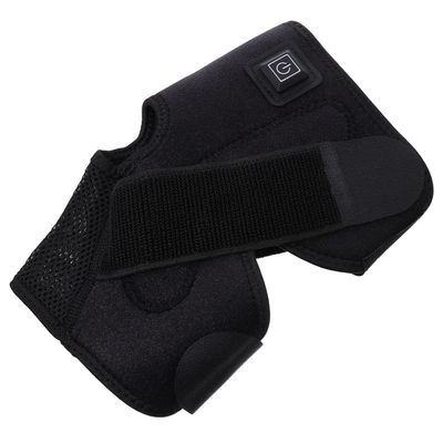 LRXIYODE Heated Ankle Support Brace Compression Wrap for Sprained Ankle Achilles Tendon Relief with Dual-directional Stabilizing Strap, Black Injury and Fatigue Relief