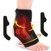 LRXIYODE Heated Ankle Support Brace Compression Wrap for Sprained Ankle Achilles Tendon Relief with Dual-directional Stabilizing Strap, Black Injury and Fatigue Relief view 3