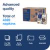Tork Xpressnap Fit Natural Dispenser Napkin N14, Compostable 2-ply, 6 x 720 napkins, 806700 view 2