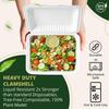 100% Compostable Clamshell Take Out Food Containers 6X6" 50-Pack Heavy-Duty Quality to go Containers, Natural Disposable Bagasse, Eco-Friendly Biodegradable Made of Sugar Cane Fibers view 4