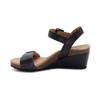 Aetrex Naomi Women's Orthopedic Arch Support Wedge Sandal Adjustable Leather Wedge with Cushioned Footbed, Stable Platform Heel & All-Day Walking Comfort, Black view 2