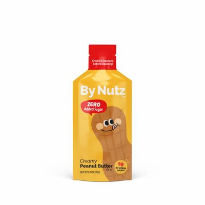 By Nutz No Added Sugar Peanut Butter Packs,High Oleic,High Protein,Diabetes Friendly,Non-GMO (18 x 20g, 6 Boxes)