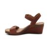 Aetrex Women Naomi Orthopedic Wedge Sandal with Arch Support - Adjustable Leather Wedge Heels Cushioned Footbed Pain Relief Comfort Walking Shoes Off White Stable Fit view 4