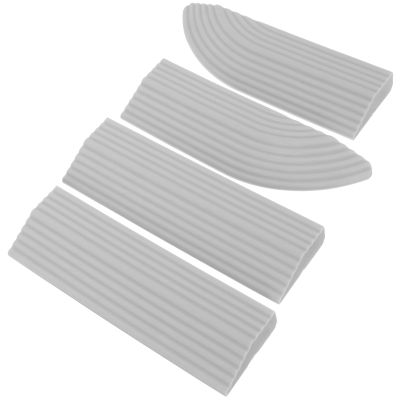 CHILDWEET Home Threshold Ramp Mat Set for Robot Vacuum Cleaner, Rubber Indoor Slope Ramp Doorway Transition Strip, Non-Slip Climbing Pad for Elevations and Thresholds