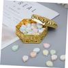 NULYLU Hexagonal Hollow Wedding Candy Boxes 6pcs Set, European Style Small Plastic Candy Boxes with Lid for Party Favors and Wedding Decorations view 4