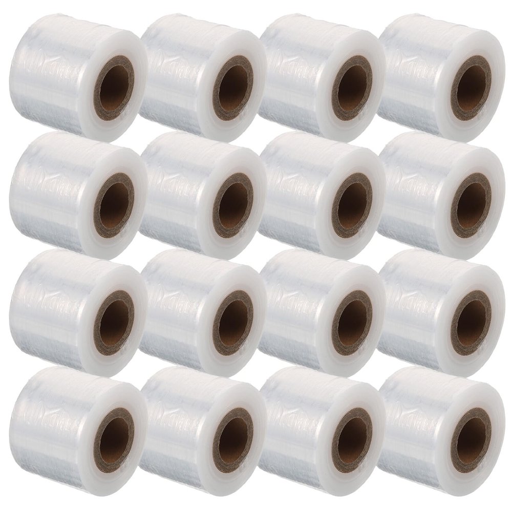 Balacoo 16 Rolls Food Grade Cling Film 5cm Wide Mini Stretch Wrap Roll for Takeout Food Fresh Keeping and Packaging for Restaurants and Household Use