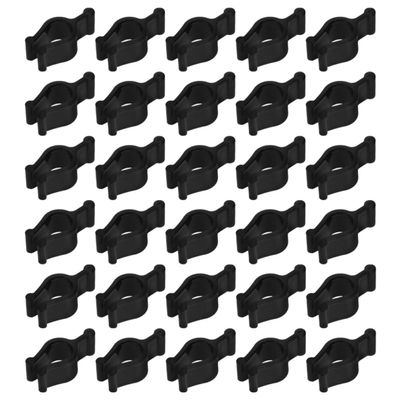 GOOHOCHY 50pcs Black Plastic Pump Lock Clips for Cosmetic Bottles, Lotion and Shampoo Dispenser Secure Collar Clips for Travel Toiletry and Refillable Pump Bottles