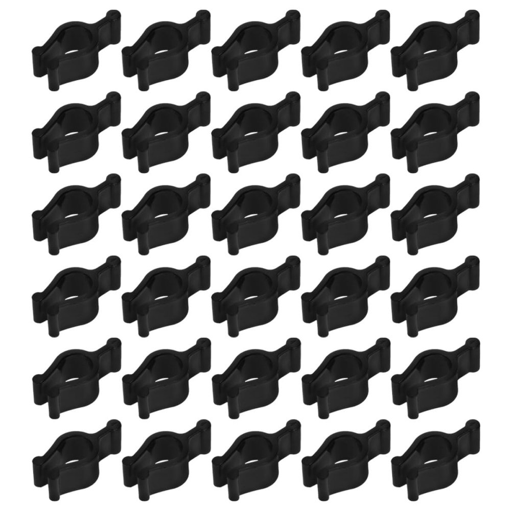 GOOHOCHY 50pcs Black Plastic Pump Lock Clips for Cosmetic Bottles, Lotion and Shampoo Dispenser Secure Collar Clips for Travel Toiletry and Refillable Pump Bottles