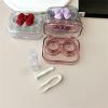 Guaber Lovely Bowknot Decors Contacts Lens Holder Case Container Box for Safe Storage and Easy Portability with Wearing Tool Contacts Lens Case view 4