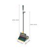 BELLIFFY Standing Broom and Dustpan Set Foldable Home Cleaning Brush with Long Handle Non-Stick Hair Green Compact Sweeping Tool for Kitchen Office Household Use view 2