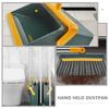 BELLIFFY Standing Broom and Dustpan Set Foldable Home Cleaning Brush with Long Handle Non-Stick Hair Green Compact Sweeping Tool for Kitchen Office Household Use view 4