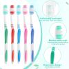Tioncy 300 Pack Toothbrushes Bulk Individually Wrapped Pack with Covers Colorful Tooth Brushes Medium Disposable Soft Bristles Adult Manual Toothbrush for Travel Hotel Packages Relief Donations view 3