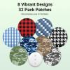 32 Pack Dexcom G7 Overpatches with Reusable Hardshell Cover, Waterproof Adhesive Patches for Dexcom G7 & Stelo, Reduce Compression Lows Breathable and Hypoallergenic Up to 15 Days (Camo & Plaid) view 2